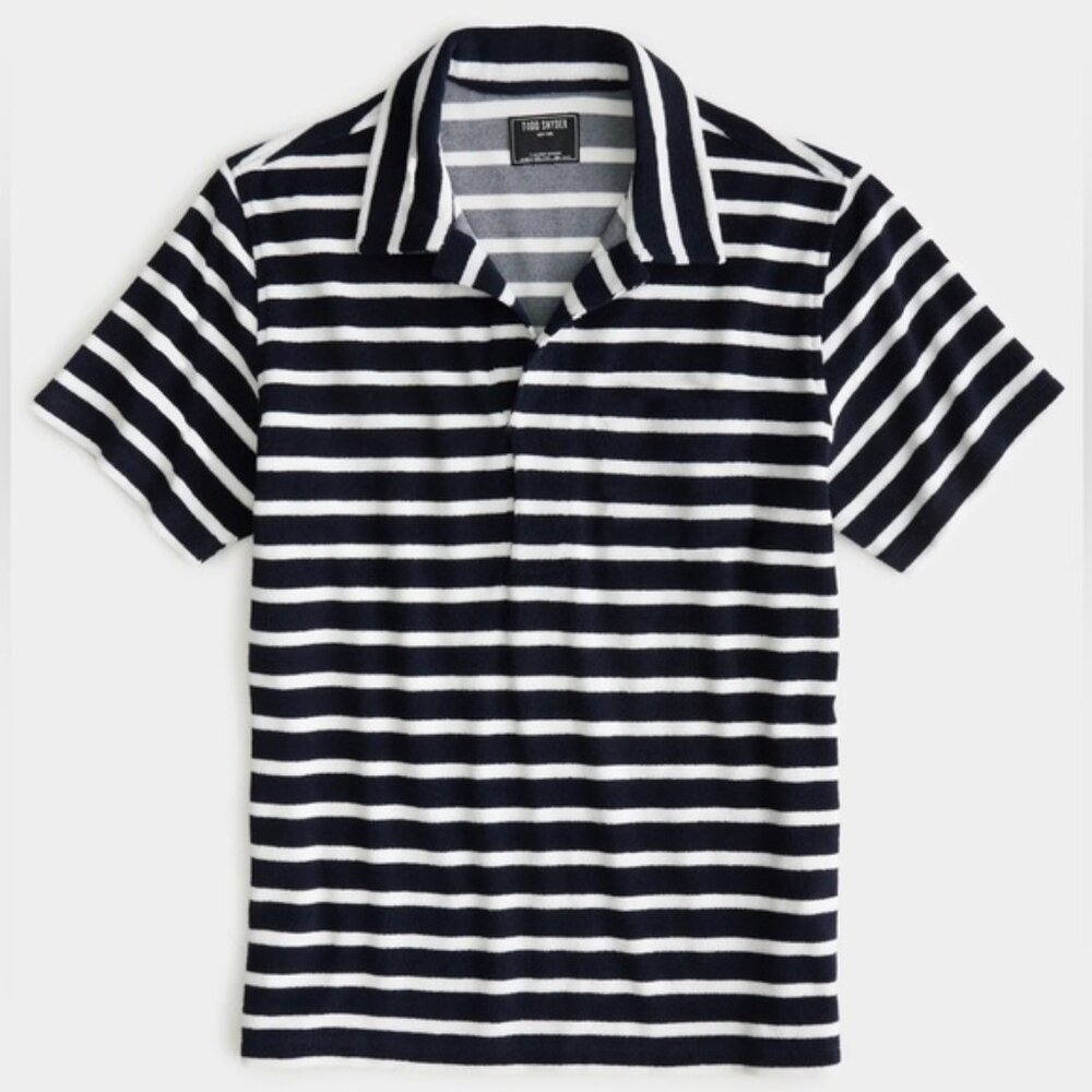 Todd Snyder Horizontal Stripe Terry Polo / Shirt - XXL - 2XL - EUC